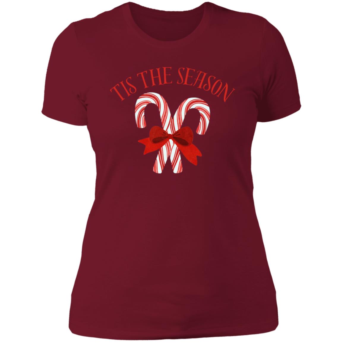 Tis The Season | Candy Cane | Ladies' Boyfriend T-Shirt