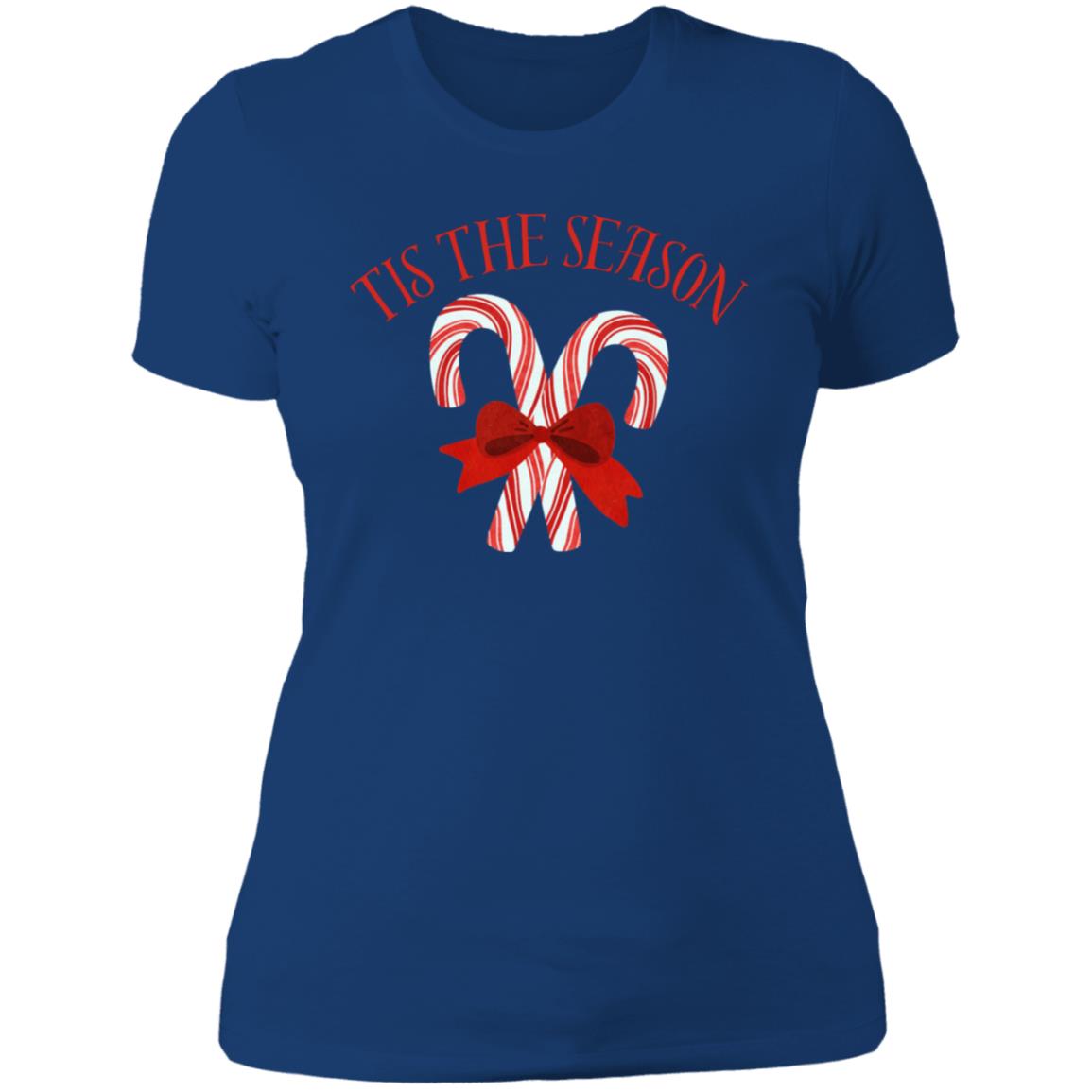 Tis The Season | Candy Cane | Ladies' Boyfriend T-Shirt