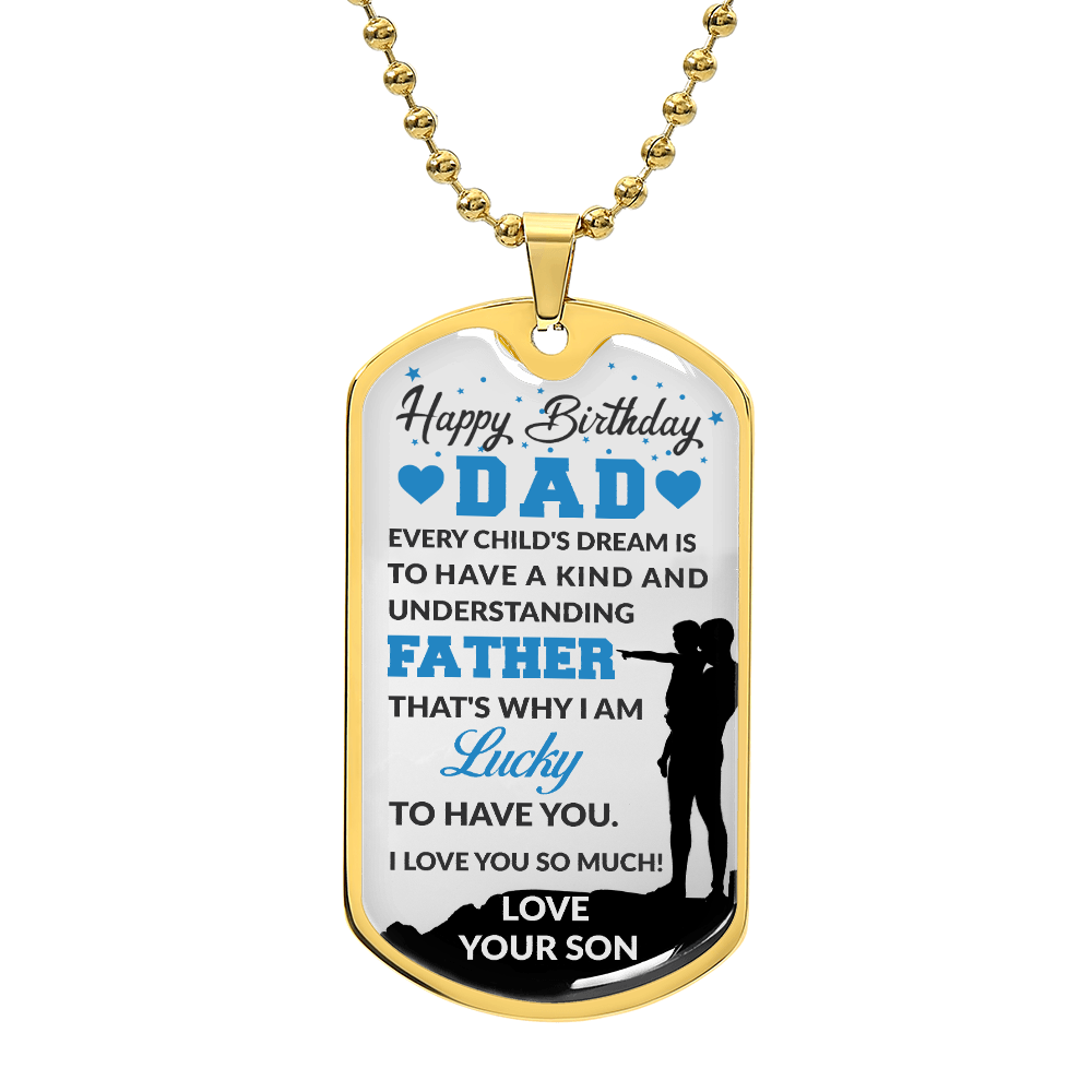 HBD Dad - Son | Dog Tag | Gifts for Dad