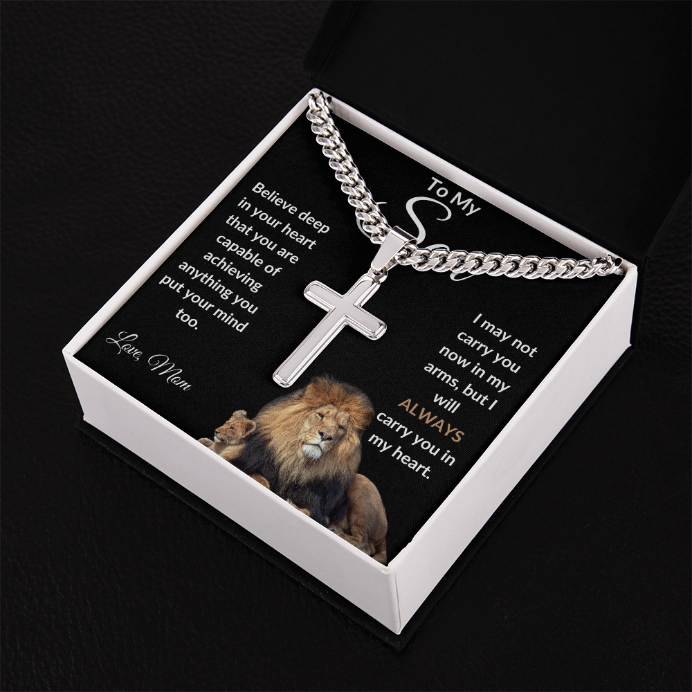 To My Son | Cuban Link Cross | Gifts for Son
