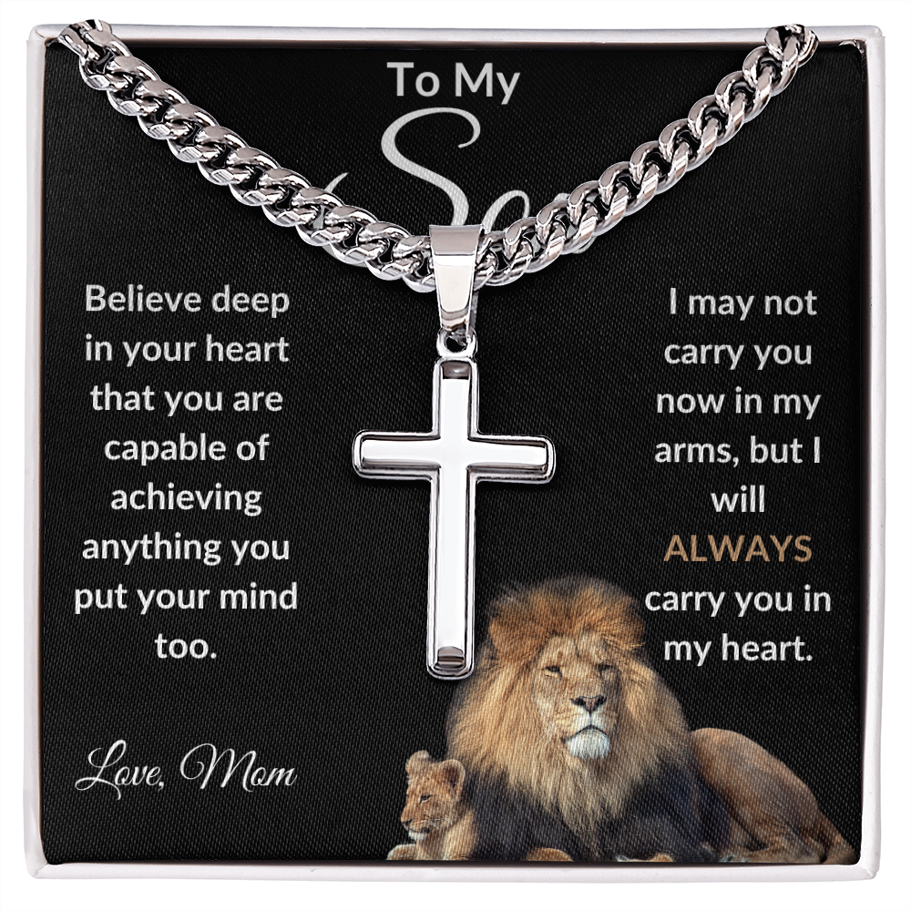 To My Son | Cuban Link Cross | Gifts for Son