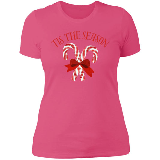 Tis The Season | Candy Cane | Ladies' Boyfriend T-Shirt